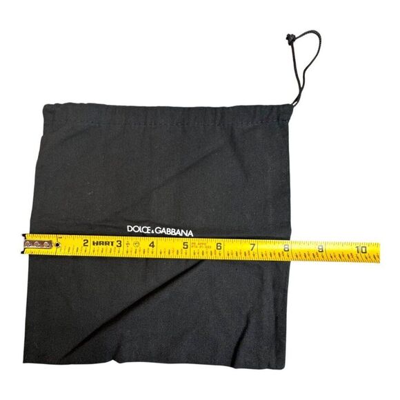 Dolce & Gabbana Black Drawstring Dust Bag Gift Accessories Wallet 8x8 Authentic - Picture 4 of 5